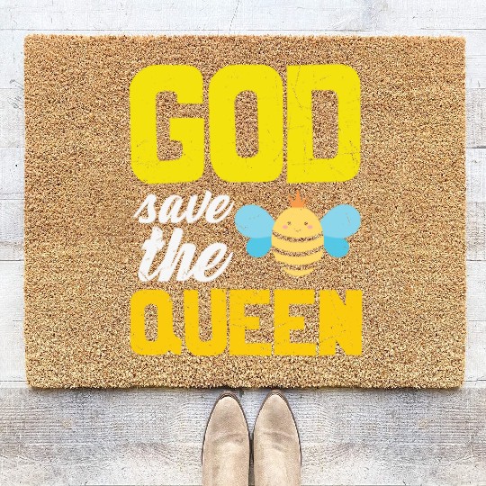 Earth Quote God Save The Queen Bee Coir Doormats