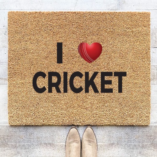 I Love Cricket Coir Doormats