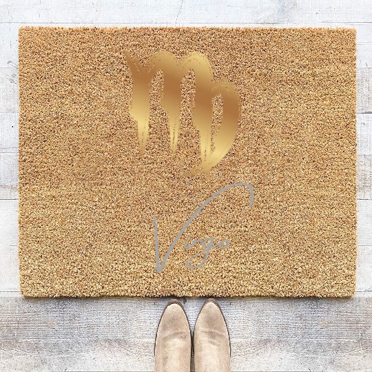 Virgo zodiac sign Coir Doormats