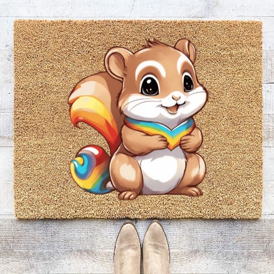 Cute Squirrel Coir Doormats