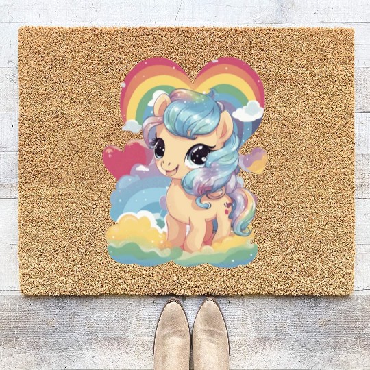 Forever Love Pony Coir Doormats