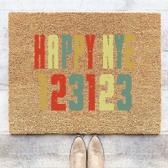 123123 Happy New Year 2024 NYE Coir Doormats