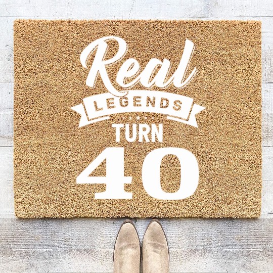 Real Legends Turn 40, 40th Birthday Coir Doormats