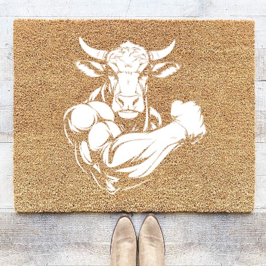 Workout Gym Cow Coir Doormats
