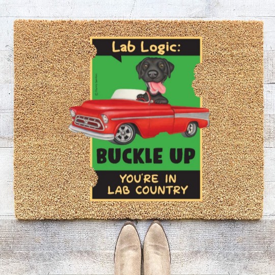 Black Lab Logic Coir Doormats