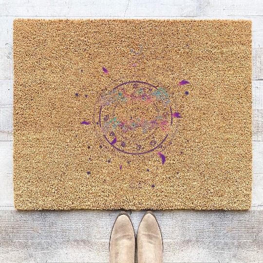 Aquarius Floral Zodiac Harmony Coir Doormats