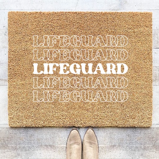 Lifeguard Beach Swimming Pool Guard Coir Doormats