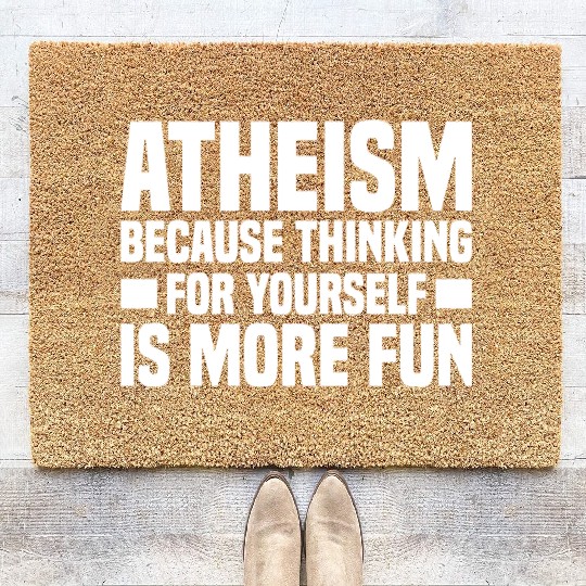Atheism Skeptic Atheist Atheist Science Coir Doormats