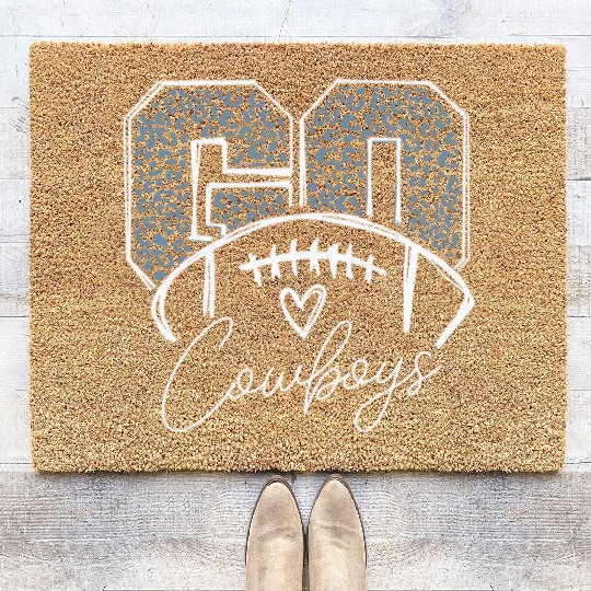Football Go Dallas Texas Coir Doormats For Fan Of Football