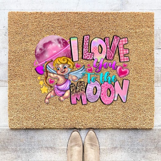 I Love You To The Moon Coir Doormats