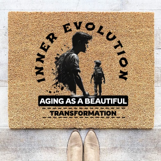Inner Evolution Aging asa Beautiful Transformation Coir Doormats
