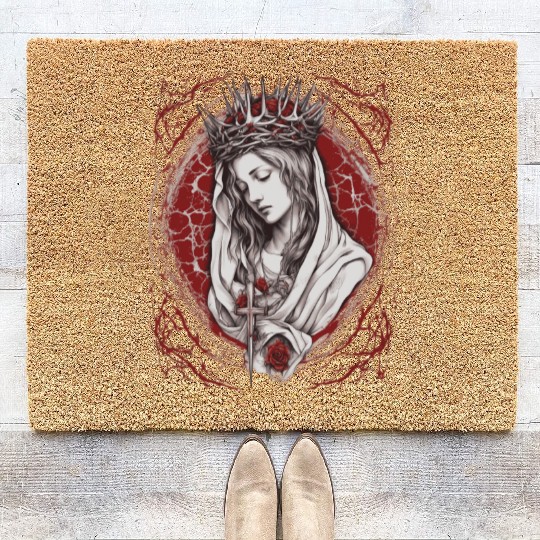 Saint Mary Our Lady Of Grace Coir Doormats