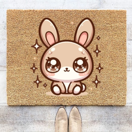 Rabbit Bubble Tea Kawaii Coir Doormats