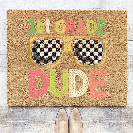 Kindergarten Teacher Funny Student 1st Graduation Coir Doormats