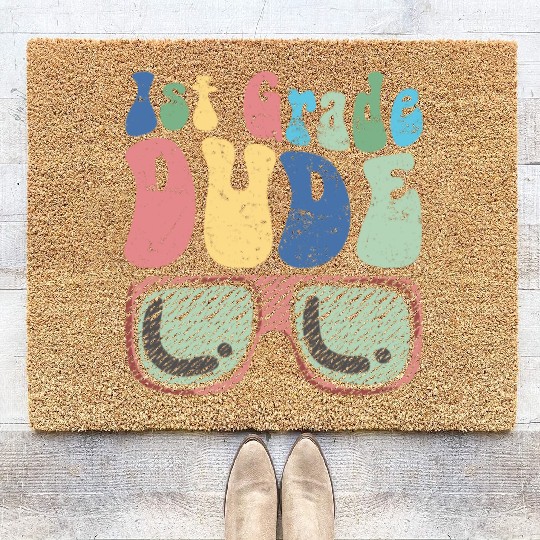Kindergarten Teacher Funny Student 1st Graduation Coir Doormats