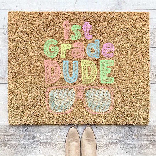 Kindergarten Teacher Funny Student 1st Graduation Coir Doormats