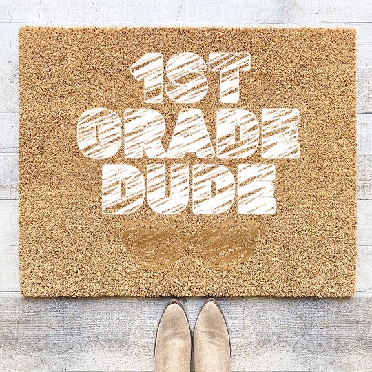 Kindergarten Teacher Funny Student 1st Graduation Coir Doormats
