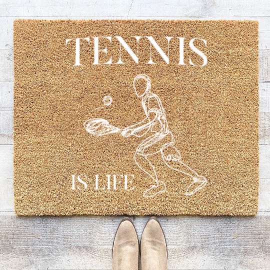 Tennis Player Man Boy Coir Doormats