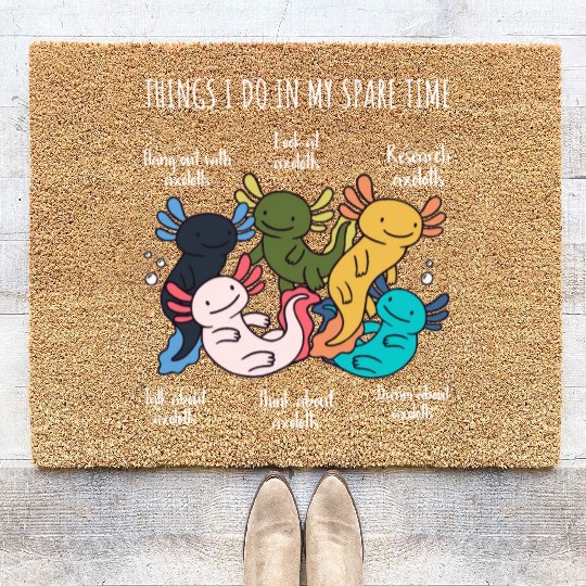 Things I Do in my Spare , Axolotl, Axolotl Fish Lo Coir Doormats
