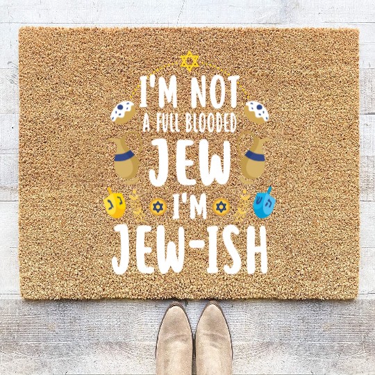 Hanukkah Pun This Is How We Jew It Coir Doormats