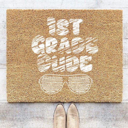 Kindergarten Teacher Funny Student 1st Graduation Coir Doormats