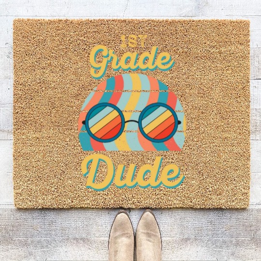 Kindergarten Teacher Funny Student 1st Graduation Coir Doormats
