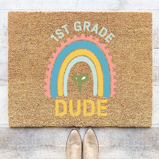 Kindergarten Teacher Funny Student 1st Graduation Coir Doormats