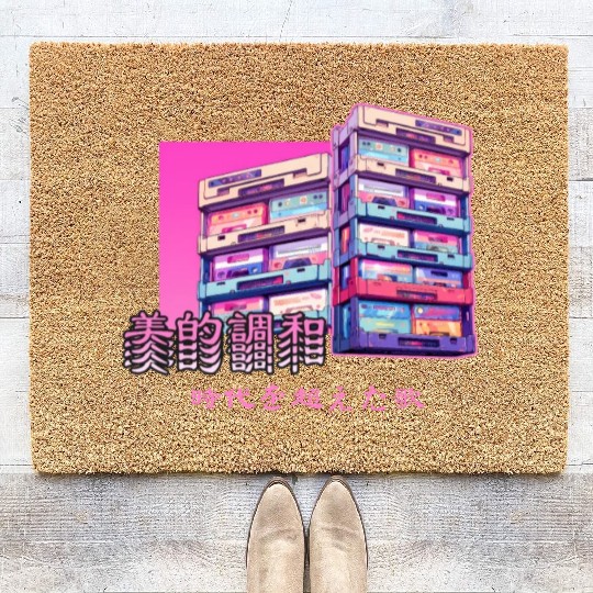 Retro Old Cassette Tapes Japanese Y2K Aesthetic Va Coir Doormats