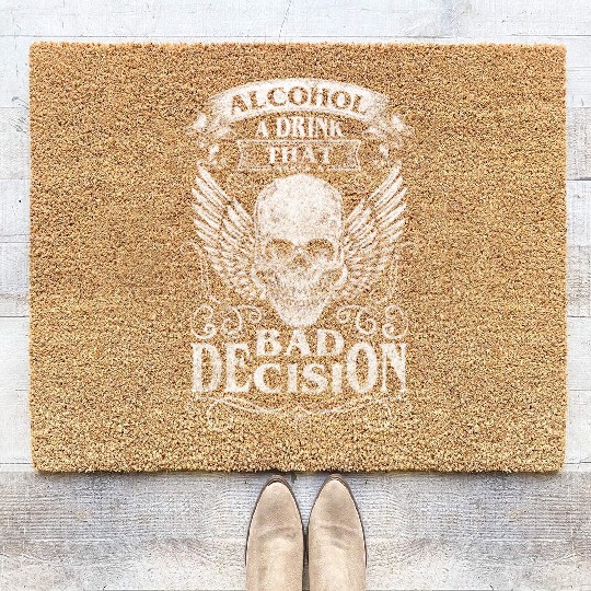 Non-Alcoholic Sanity Motivation Coir Doormats