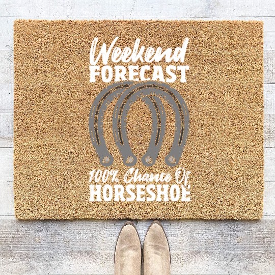 Weekend Forecast 100 Chance Of Horseshoe Coir Doormats