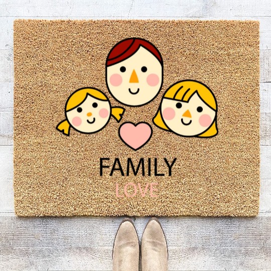 family love Coir Doormats