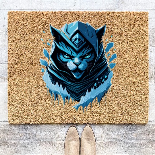 kawaii cat anime japanese retro men women kids Coir Doormats