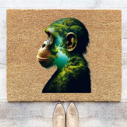 Nature in Chimpanzee Body Coir Doormats