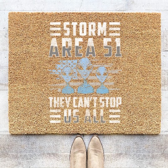 Aliens Area 51 Alien Astronaut Coir Doormats