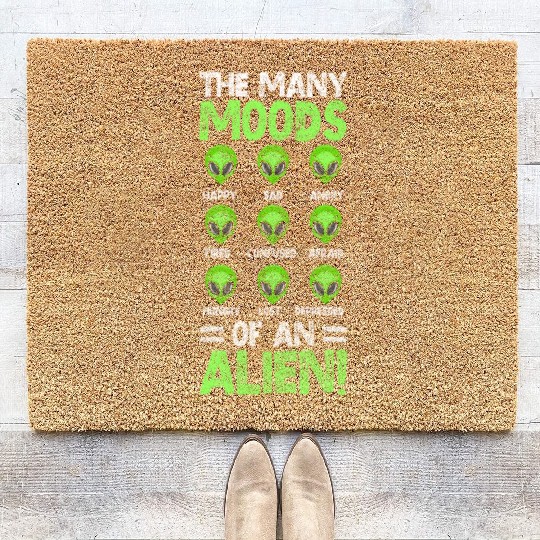 Alien Space Earthling Mars Coir Doormats