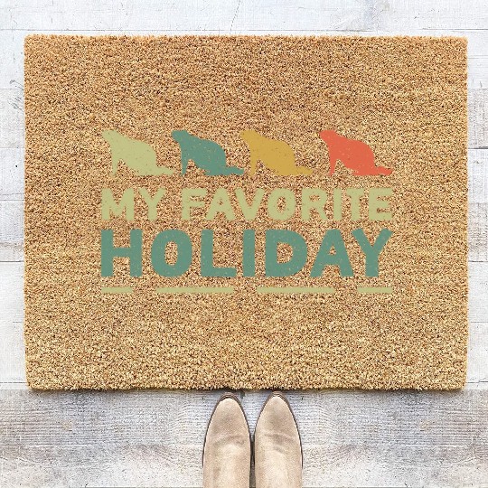 My Favorite Holiday Groundhog Day Coir Doormats