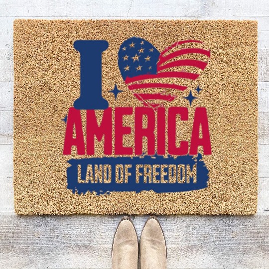 Clothing Apparel Coir Doormats i love america