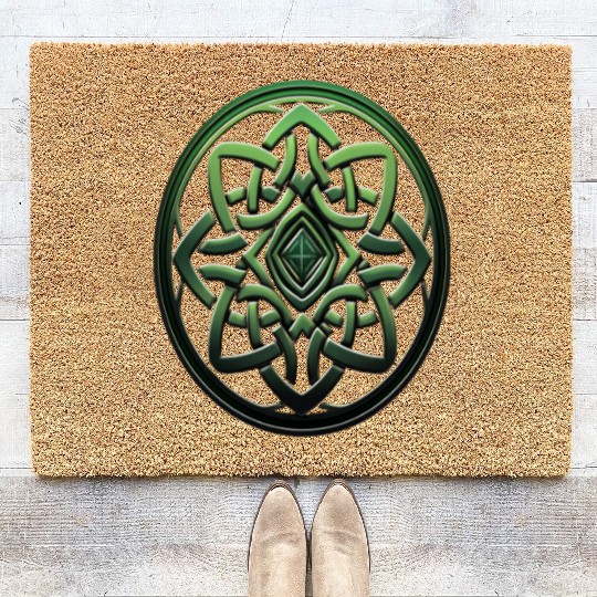 St Patricks Day Celtic Knot Irish Scottish Symbol Coir Doormats