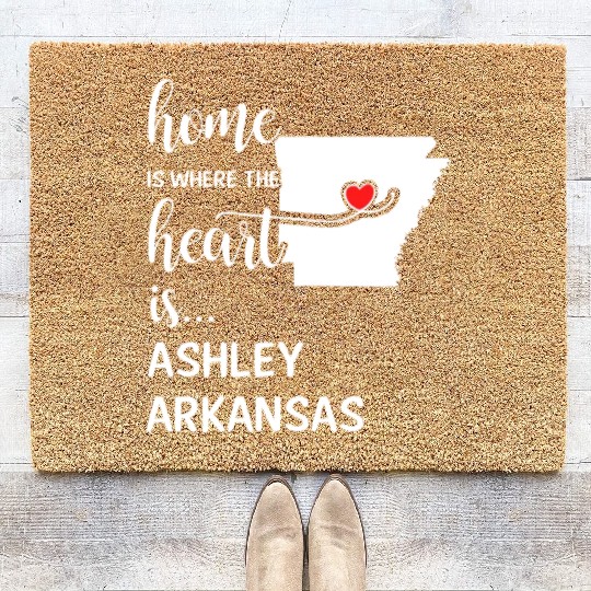 Ashley County Arkansas Is Where My Heart Is Cool Coir Doormats