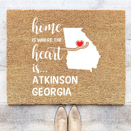 Atkinson County Georgia Is Where My Heart Is Cool Coir Doormats