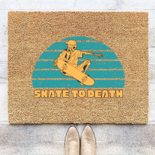 SKATE TO DEATH Coir Doormats