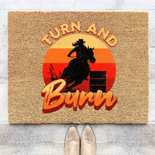 Turn and Burn Barrel Racing Coir Doormats