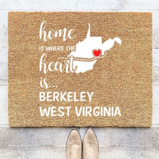 Berkeley County West Virginia Is Where My Heart Is Coir Doormats
