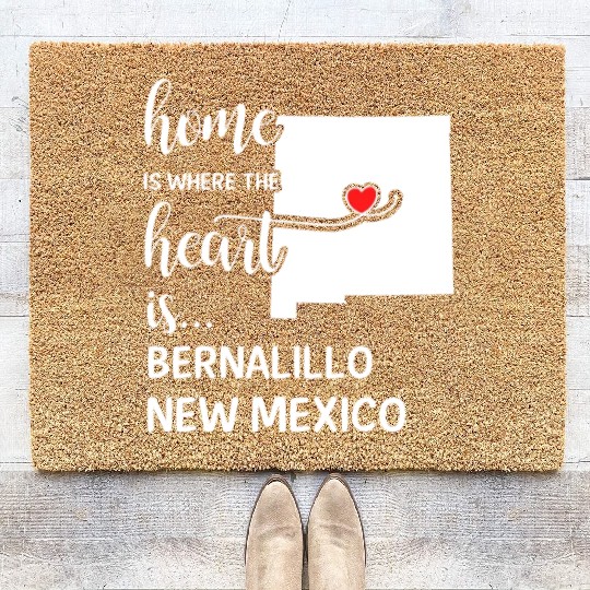 Bernalillo County New Mexico Is Where My Heart Coir Doormats