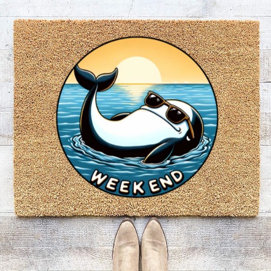 Whale Weekend - Chilled Vibes Coir Doormats