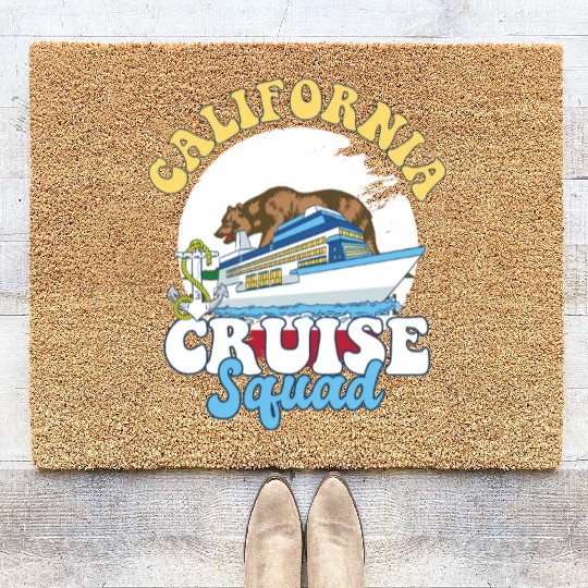 California Cruise Squad Family Vacation Trip Coir Doormats
