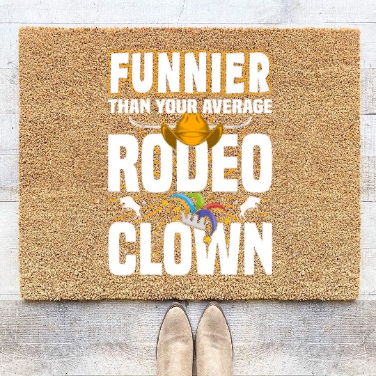 Rodeo Clown | Rodeo Cowboy Western Profession Coir Doormats