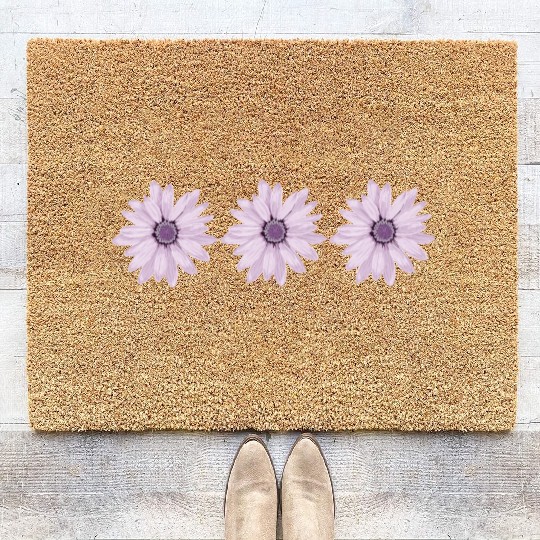 Flowers violet Coir Doormats