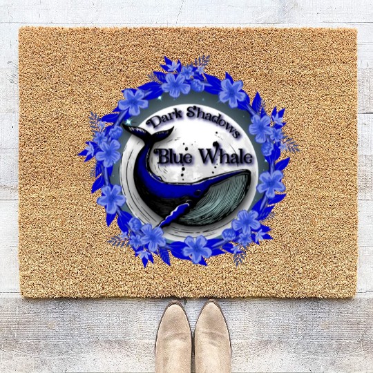 Dark Shadows Blue Whale Coir Doormats