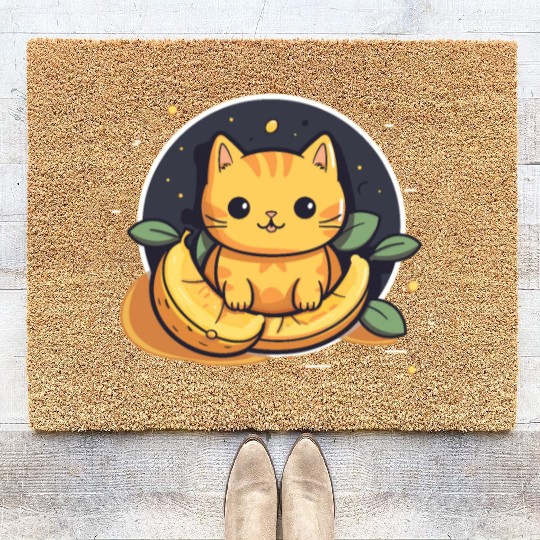 Cananae Banana Cats Cat Love Coir Doormats